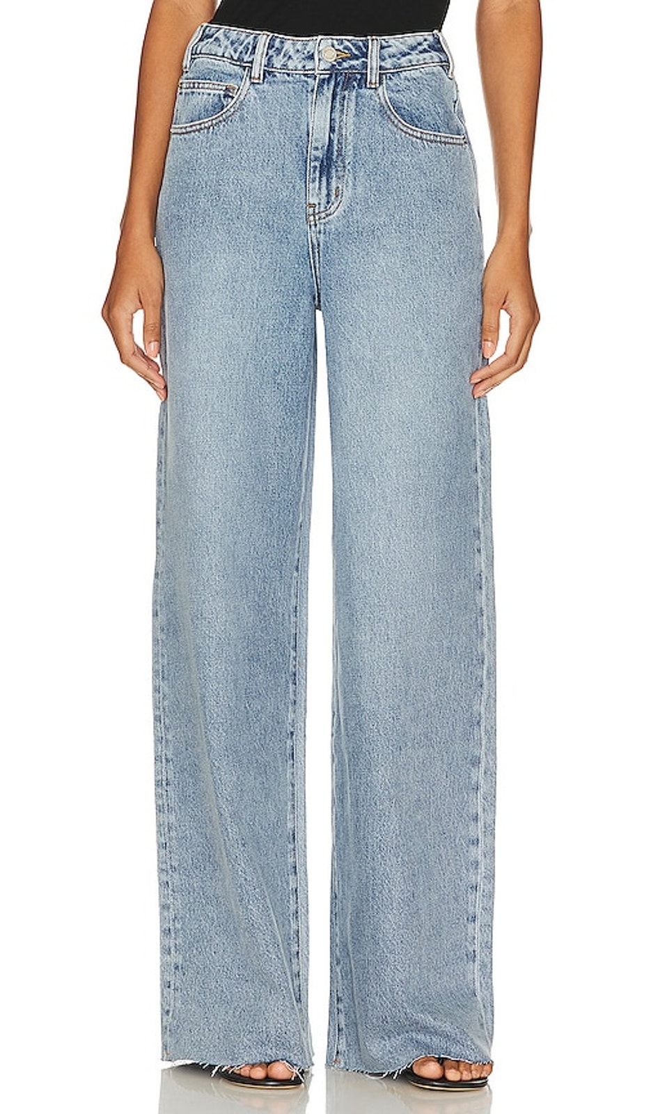 Weworewhat Relaxed Denim Blue Wide Leg Jean Pants Size 27